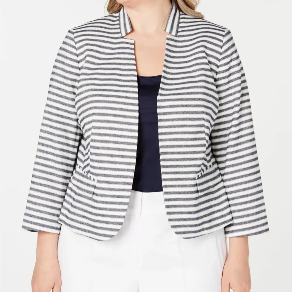 Nine West Navy Striped Blazer Like New- 16